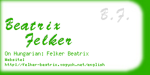 beatrix felker business card